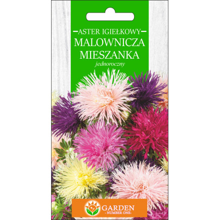 Aster igiełkowy - Malownicza Mieszanka (Callistephus chnensis) 1 g 