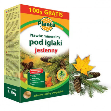 Nawóz Planta JESIENNY pod iglaki 1kg +100g GRATIS