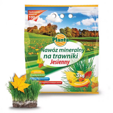 Nawóz Planta JESIENNY na trawniki 3 kg (folia)